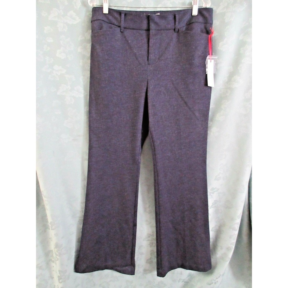 ELLE Dark Blue Boot Cut Blue Denim Color Pants Trouser Size 12 NWT